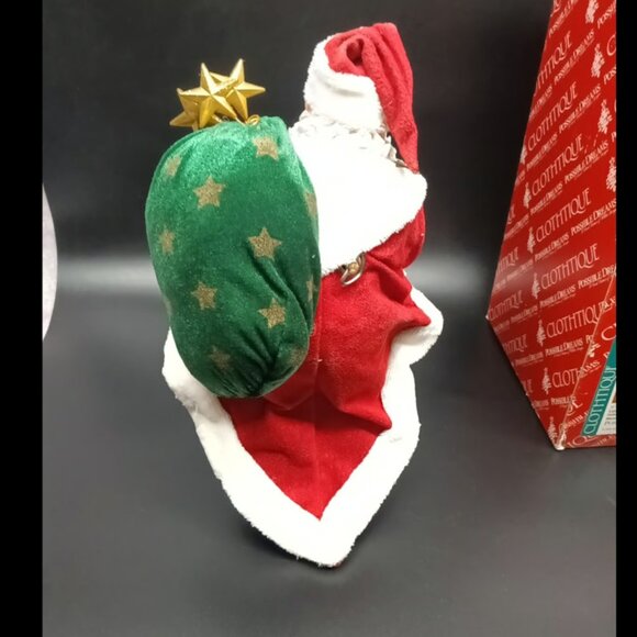 2005 Clothtique Possible Dreams "Catch a Falling Star" Wind up Musical Santa - Picture 4 of 5